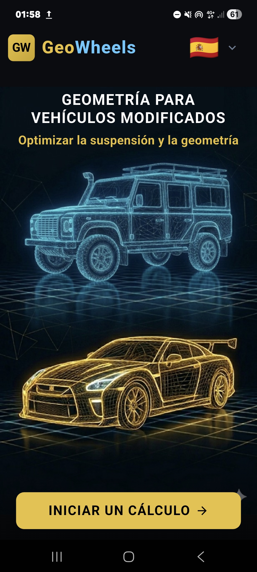 Captura de pantalla de la app GeoWheels