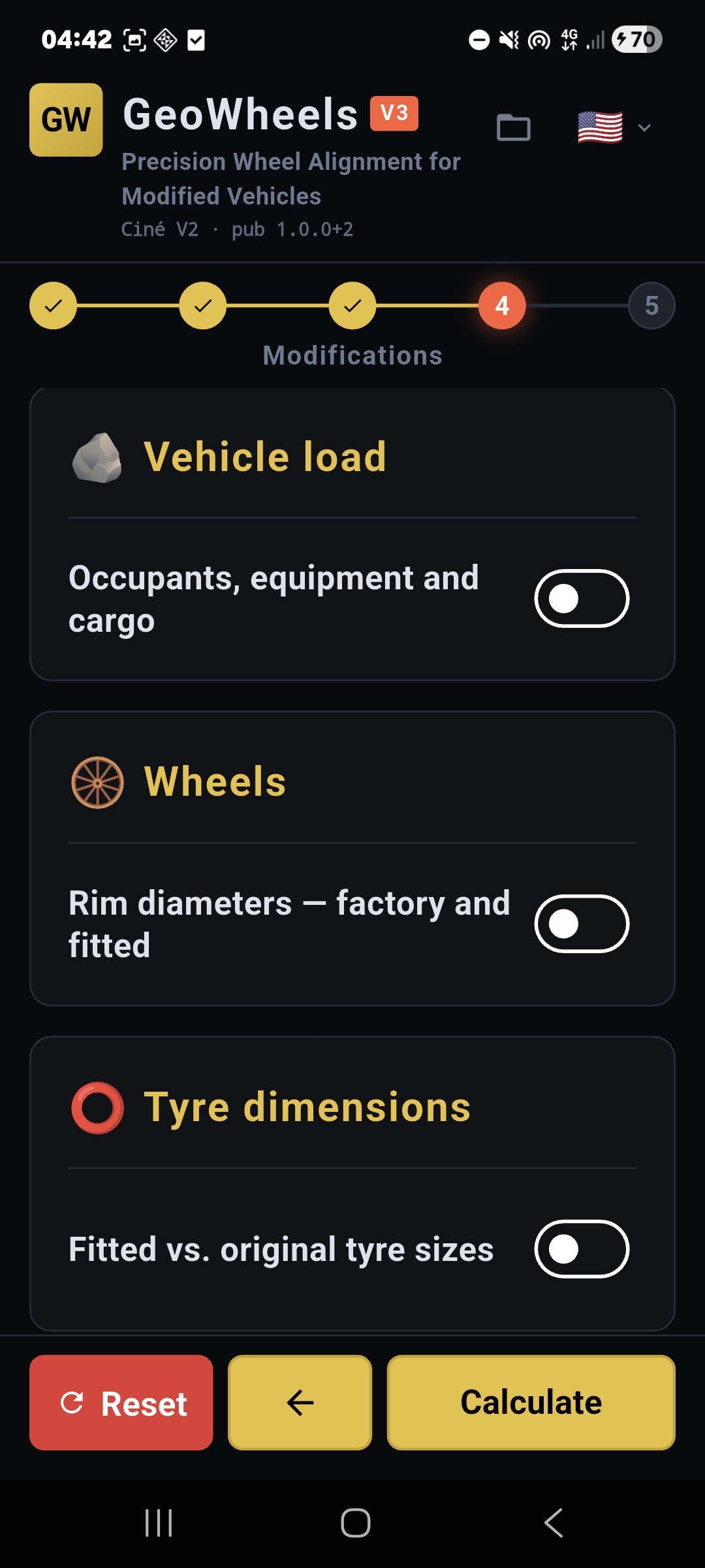 Adjustment of vehicle weight, rim diameter, and tire size to optimize geometry and minimize premature tire wear.