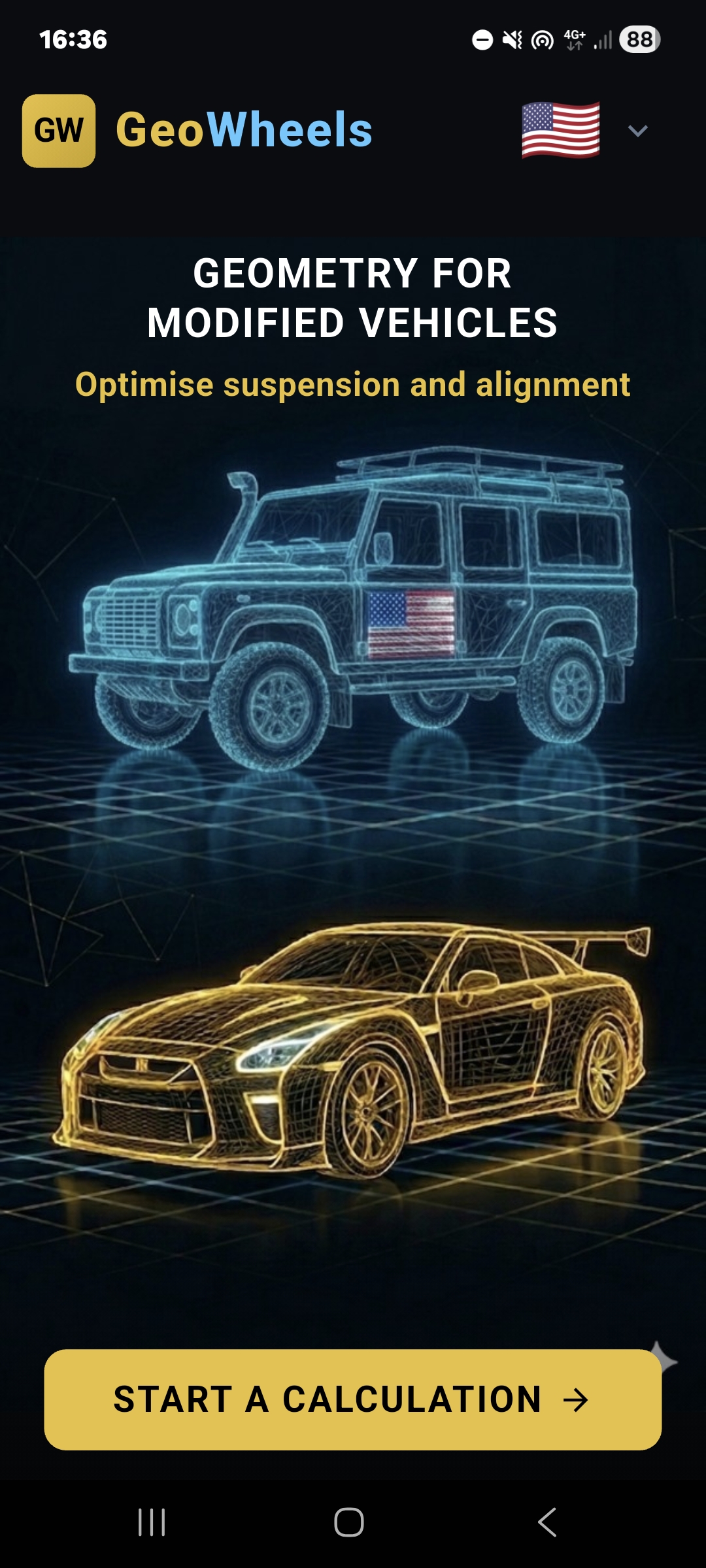 GeoWheels app screenshot